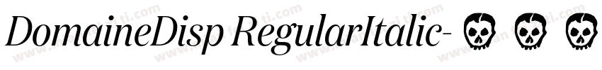 DomaineDisp RegularItalic字体转换